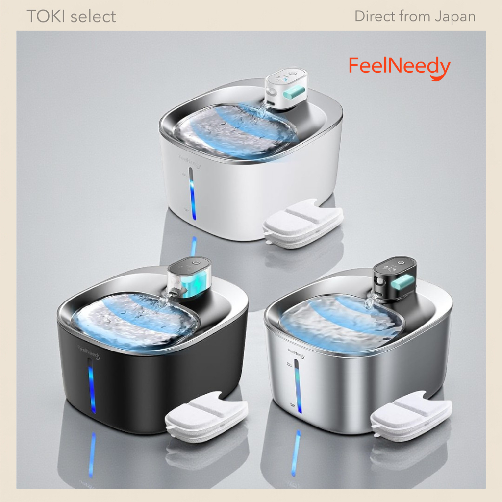 FEELNEEDY 4L Smart Pet Water Fountain LED Alert Quiet Pump Carbon Filter 6/10 Pack Multi-Color