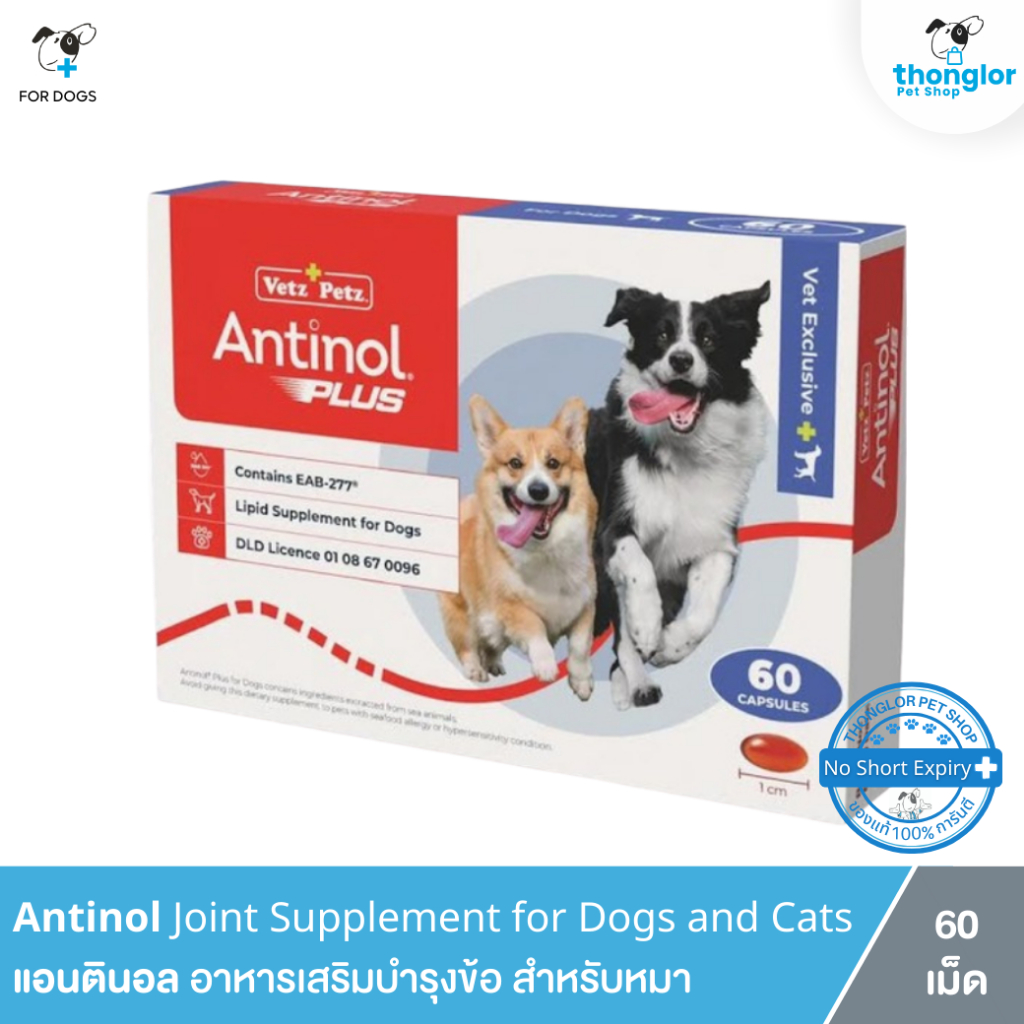 Vetz Petz Antinol - แอนทินอล อาหารเสริมไขมัน บำรุงข้อ สำหรับสุนัข
