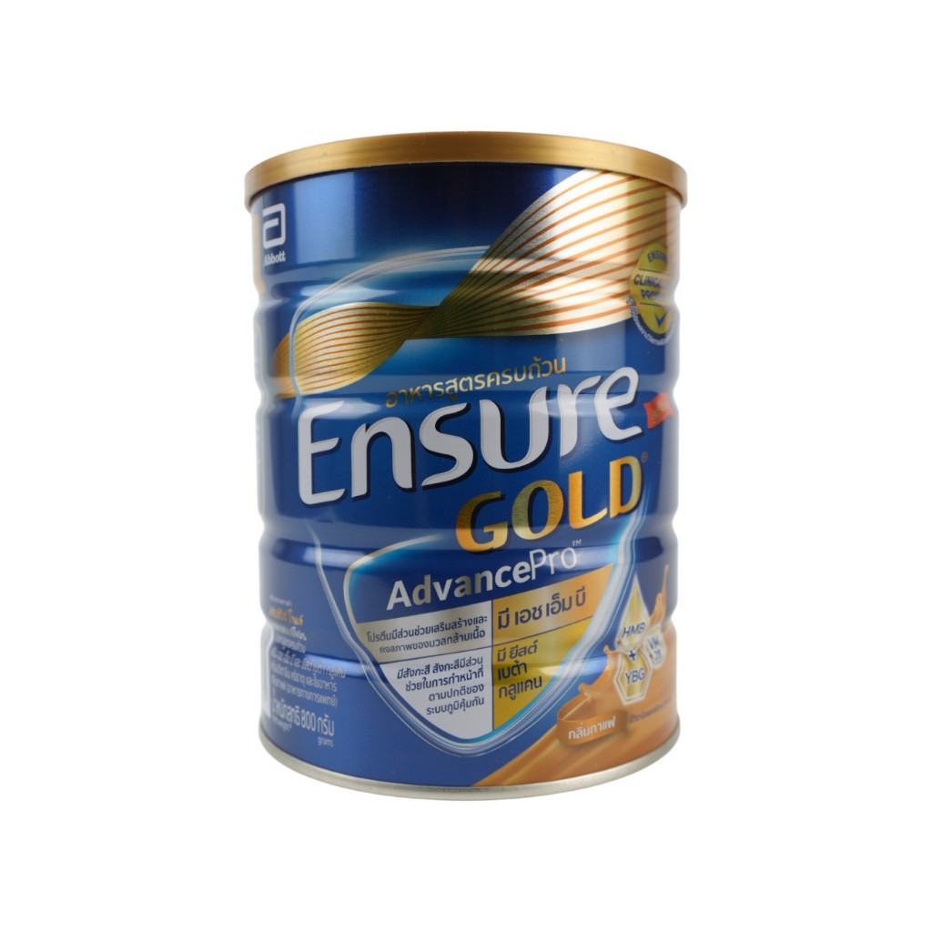Ensure Gold รสกาแฟ 800 g อาหารเสริม ผู้สูงอายุ ผู้ป่วยพักฟื้น โปรตีนสูง