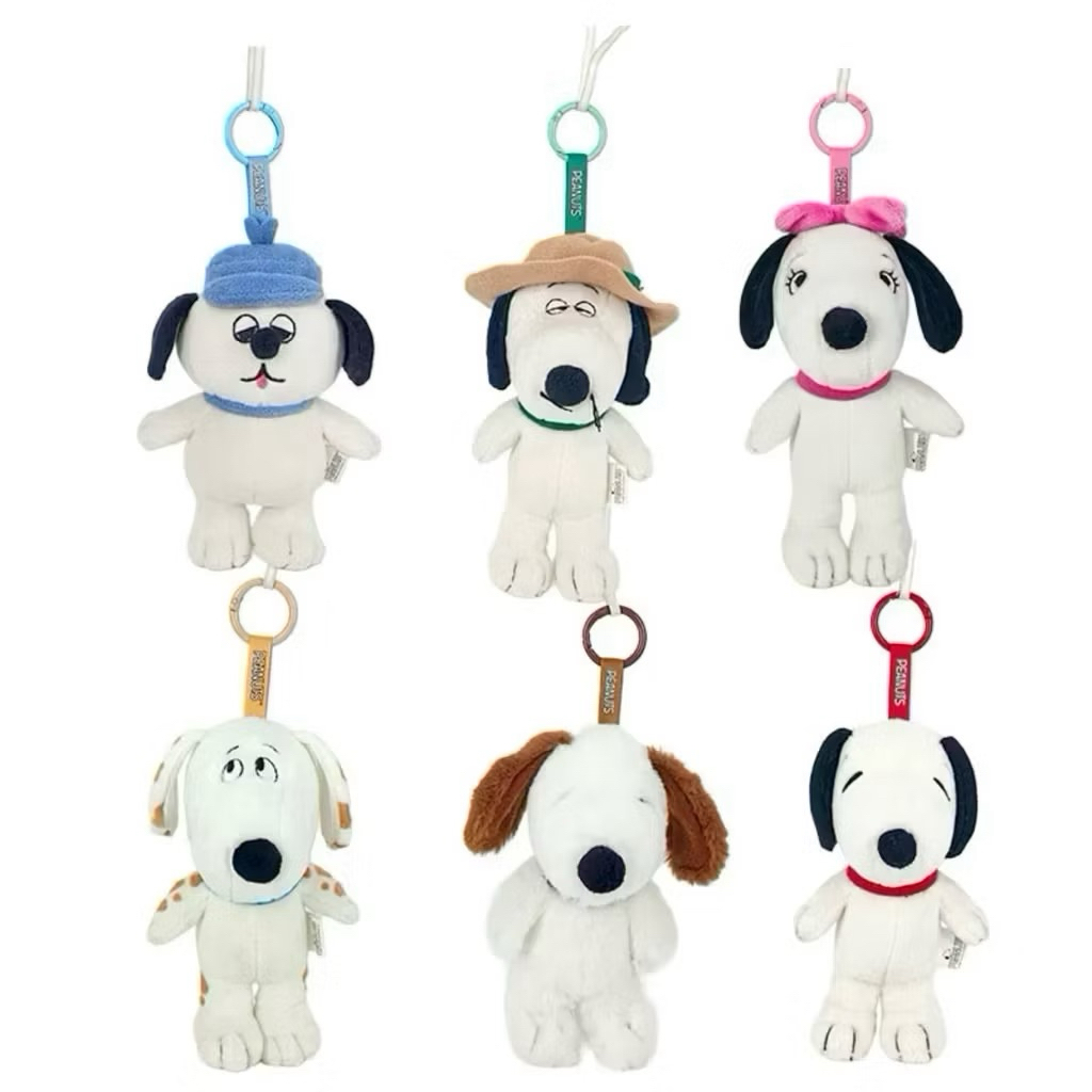 🌈🐶PEANUTS Snoopy Siblings Keychain พวงกุญแจ นุ่มนิ่มน่ารัก🧡