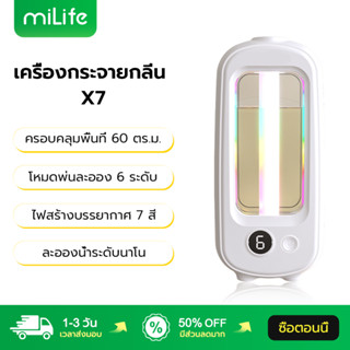 MiLife เครื่องกระจายกลิ่น X7 ครอบคลุมพื้นที่ 60 ตร.ม. โหมดพ่…