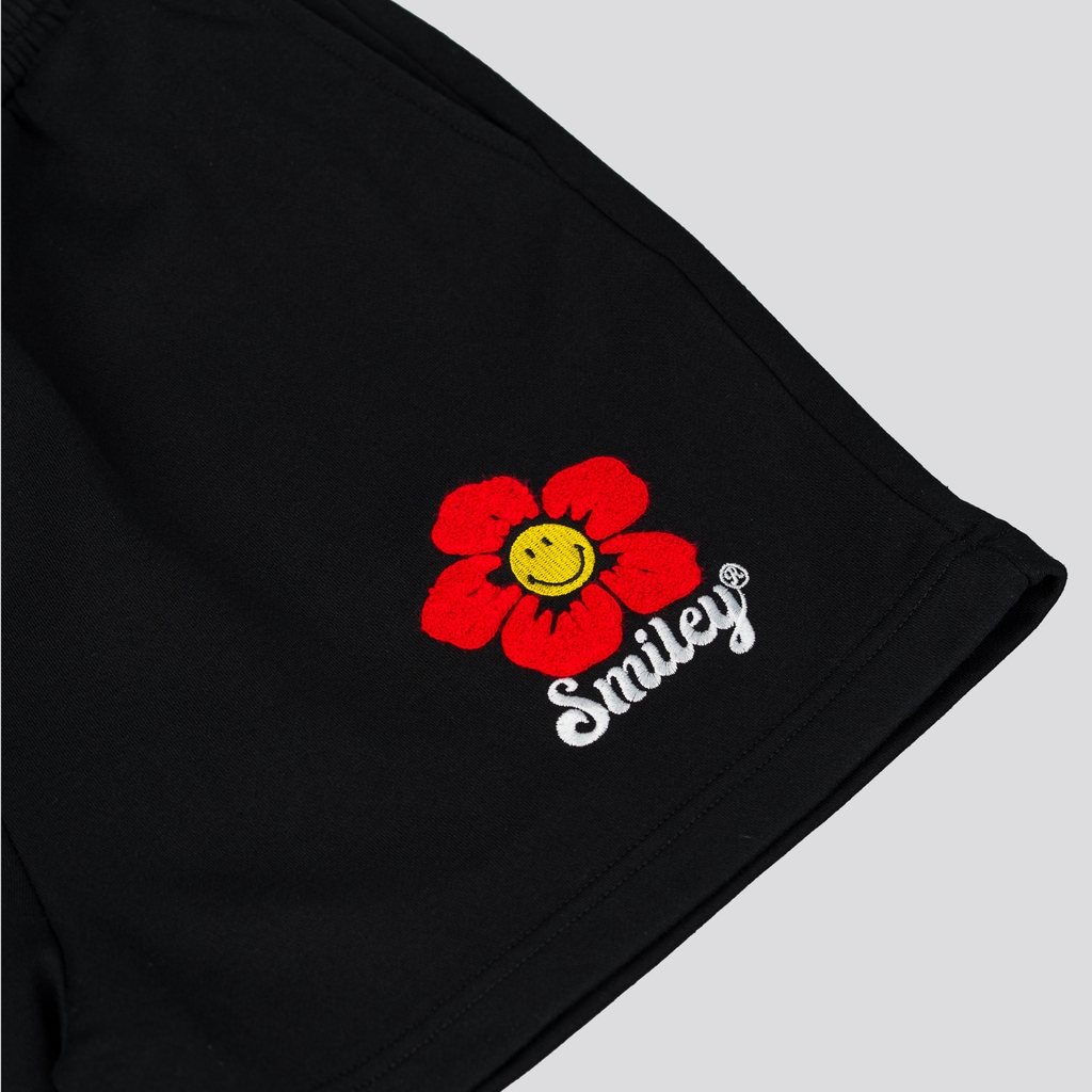 SMILEY® BLACK WANDERLUST SWEATSHORTS — صورة 3