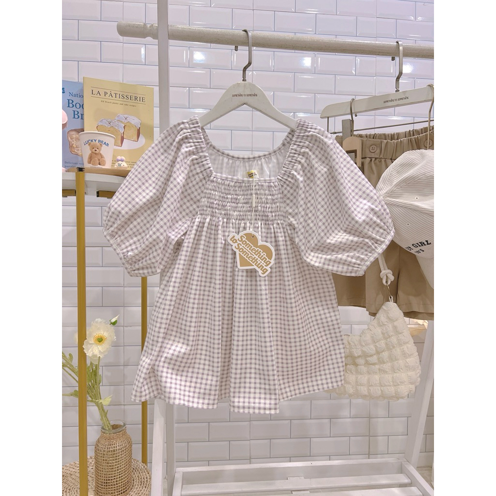 💕เสื้อคอเหลี่ยมแขนตุ๊กตา ผ้าcottonใส่สบาย ลายน่ารัก งานแฟชั่นเกาหลีหน้าร้อน #sTN80