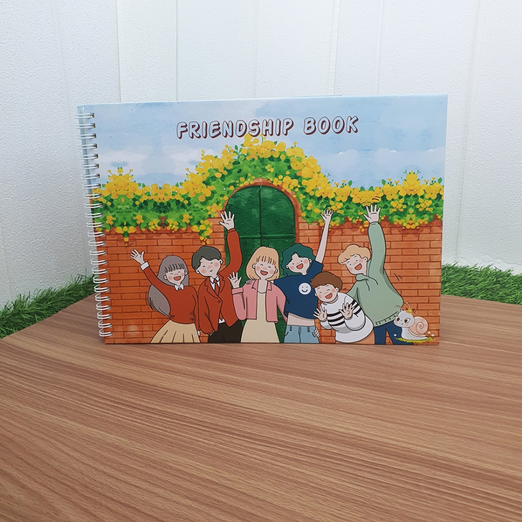 สมุดเฟรนด์ชิพ Friendship book  ขนาดกลาง 17x23cm  พร้อมส่ง ***กรุณาเช็คขนาดสมุดก่อนกดสั่งซื้อ***