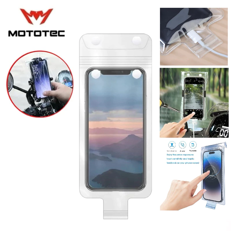 MOTOTEC MT-WP05 ซองกันน้ำมือถือ ซองกันน้ำไรเดอร์ พร้อมช่องชาร์จ แตะหน้าจอ ทัชสกรีนได้