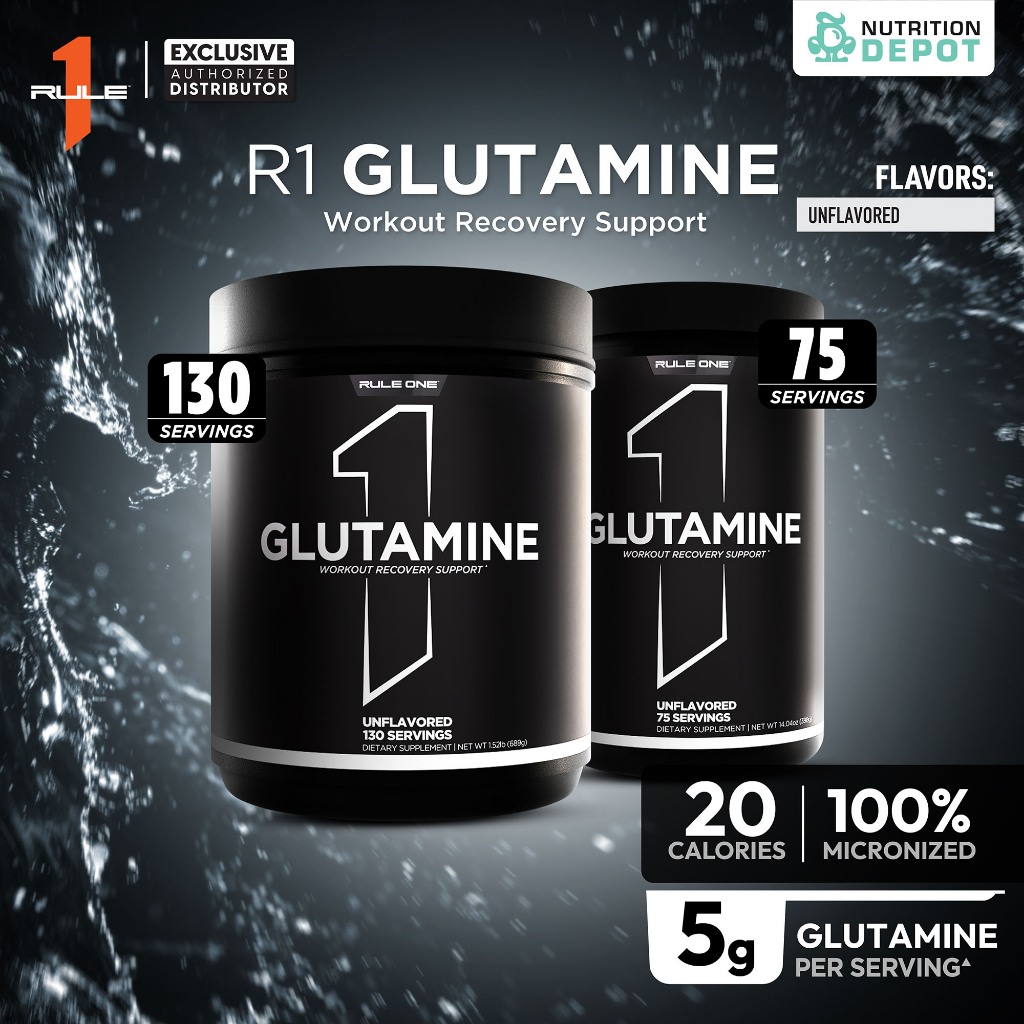 Rule1 Micronized Glutamine กลูตามีน ฟื้นฟูกล้ามเนื้อ