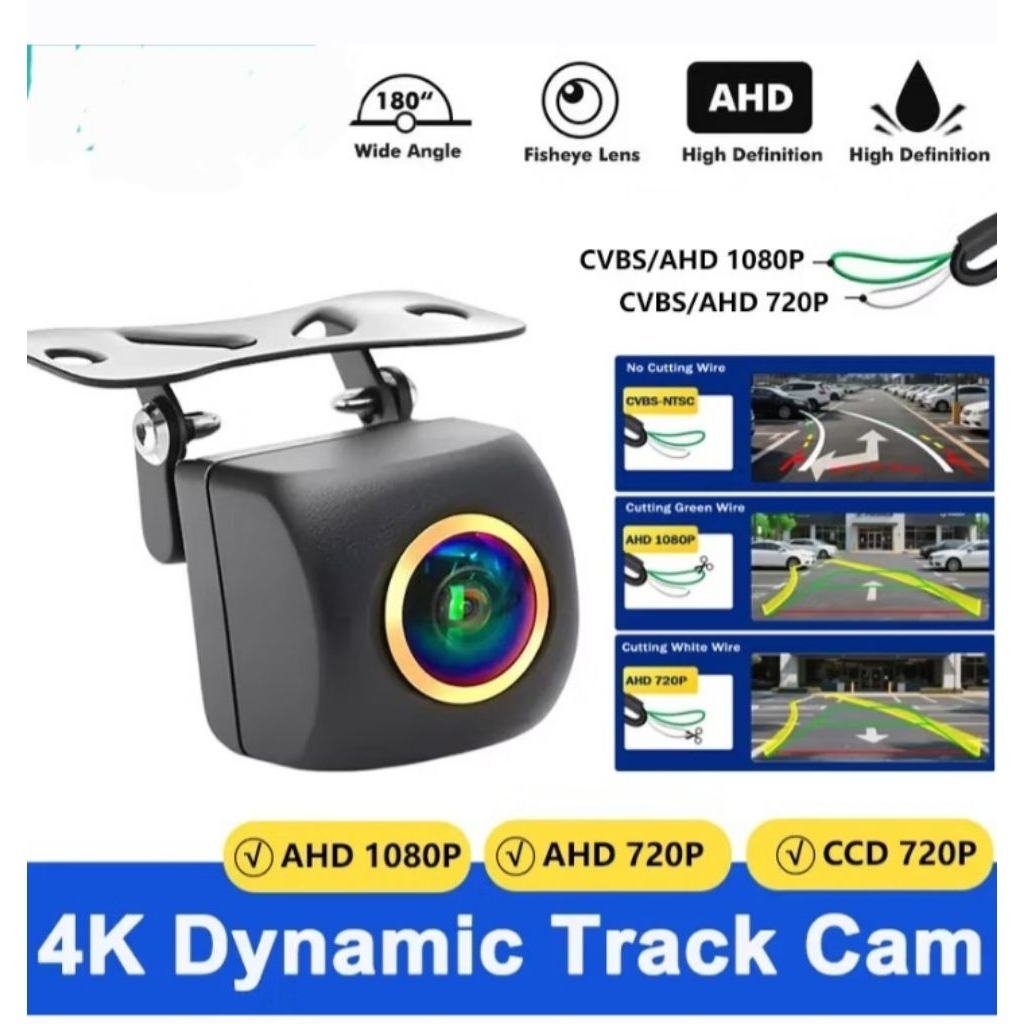 กล้องมองหลังรถยนต์ AHD CCD CVBS 1080P full HD กล้องมุมกว้าง 180 เลนส์กล้อง fisheye สำหรับรถยนต์ Night vision และกันน้ำ