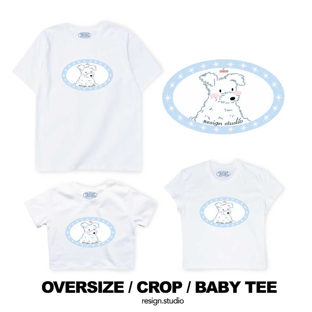 resign studio - Oversize/Crop/Babytee ลาย Alice
