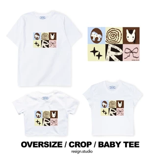 resign studio - Oversize/Crop/Babytee ลาย Gentle mood