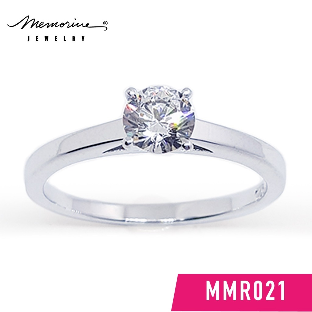 Memorine Jewelry แหวนเงินแท้ 925 ฝังเพชรสวิส (CZ) : MMR005