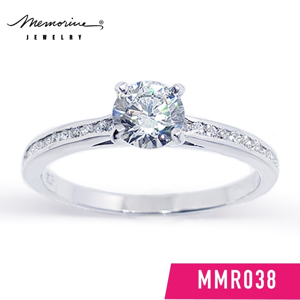 Memorine Jewelry แหวนเงินแท้ 925 ฝังเพชรสวิส (CZ) : MMR038