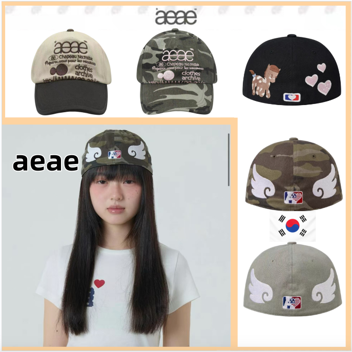 🇰🇷 🏷️ หมวก aeae AE SYMBOL ANGEL WING CAP / STAR PATCH AE SYMBOL CAP