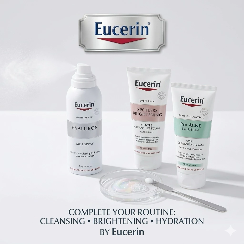 Eucerin50gโฟมลดสิว/โฟมลดฝ้า/สเปรย์/โฟมสำหรับผิวแห้ง/คลีนซึ่งเจล75ml