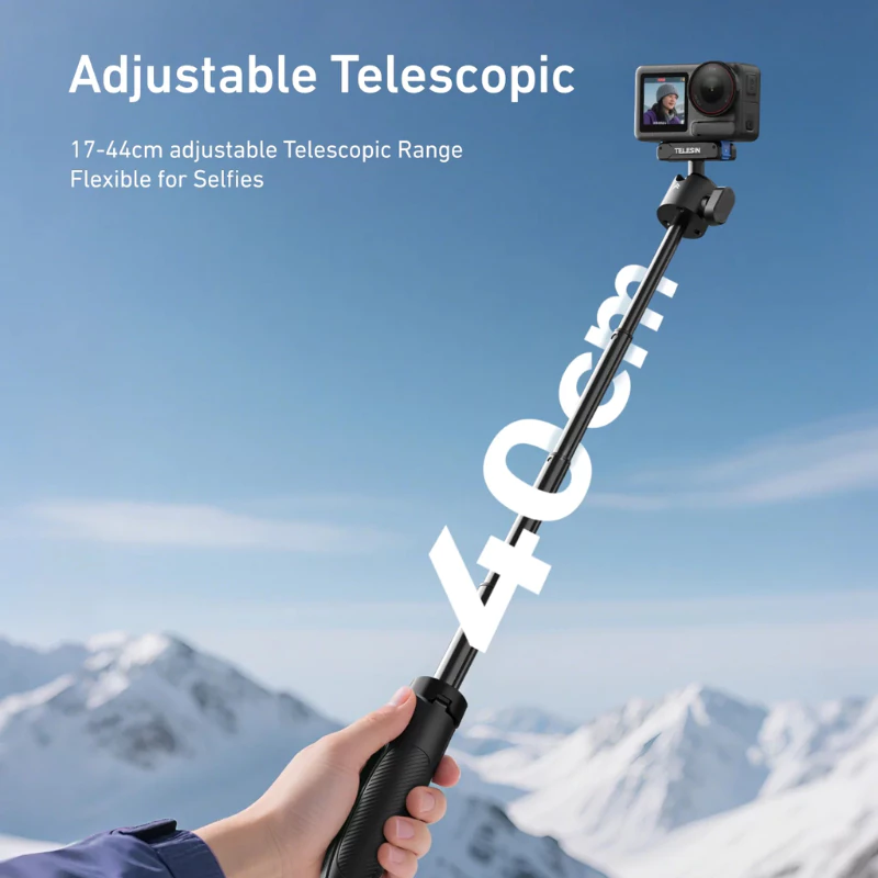 Telesin GoPro / DJI Osmo360 / Action 6 / 5Pro / 4 / 3 Insta360 Mini Selfie Stick thumbnail 4