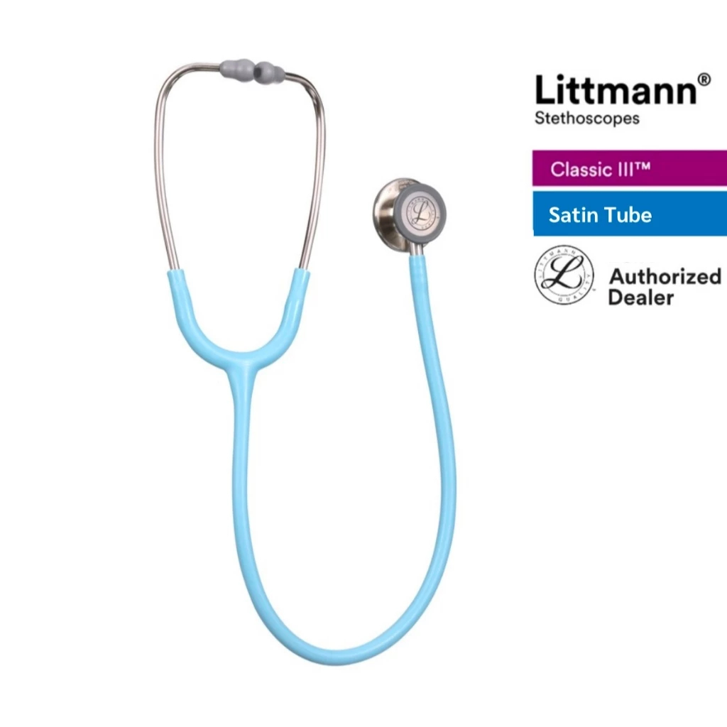 Littmann Classic III Stethoscope, 27 inch, #5912C (Marine Blue Tube, Satin Tube)
