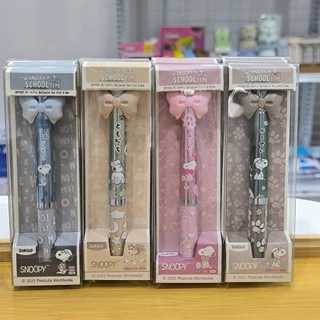 Sakiso ปากกาลูกลื่นหมึกน้ำมัน 2สี Snoopy school time หัว0.5มม.