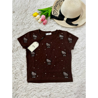 เสื้อรีดเพรชป้ายU+(NEW)🔥🔥ลายคิตตี้รีดเพรชเข้าใหม่ 🎈พร้อมส่งค…