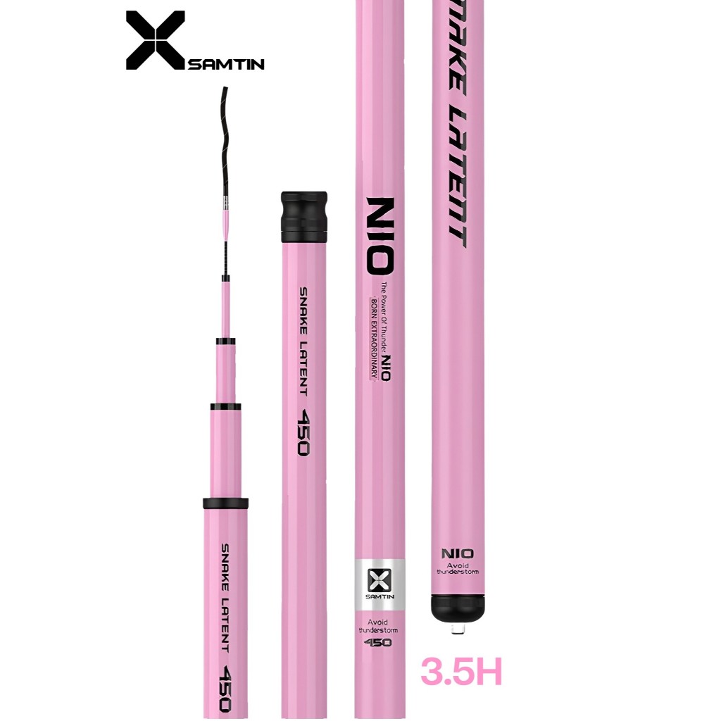 คันชิงหลิว X SAMTIN NIO เวทคัน 3.5H วัสดุคาร์บอน Toray 40T-46T (คันสีชมพู)