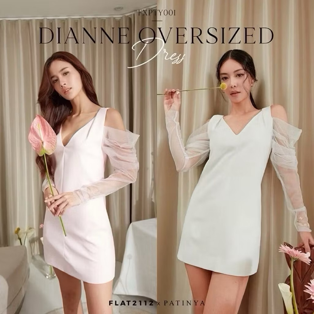 NEW‼️ Size M สีขาว Flat2122 x Patinya (Shop Price 1,290)