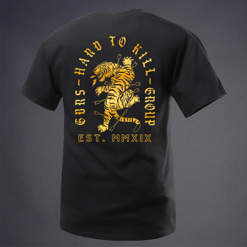 เสื้อยืดแขนสั้น GBRS Group Hard To Kill Tiger ลายเสือวินเทจ สำหรับผู้ชาย ผู้หญิง