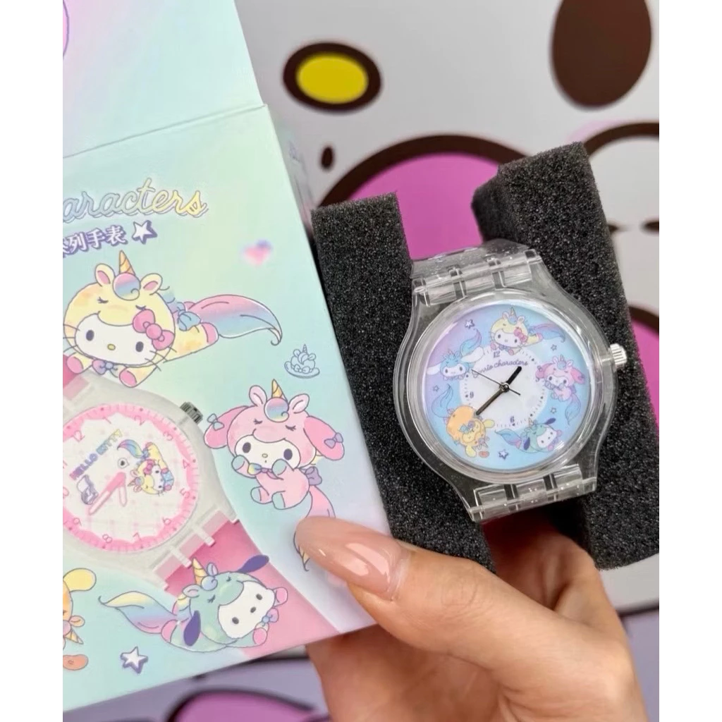 🔥พร้อมส่งจากไทย🔥จุ่ม 1ชิ้น นาฬิกาข้อมือ คอลรวม Sanrio แท้สีพาสเทล