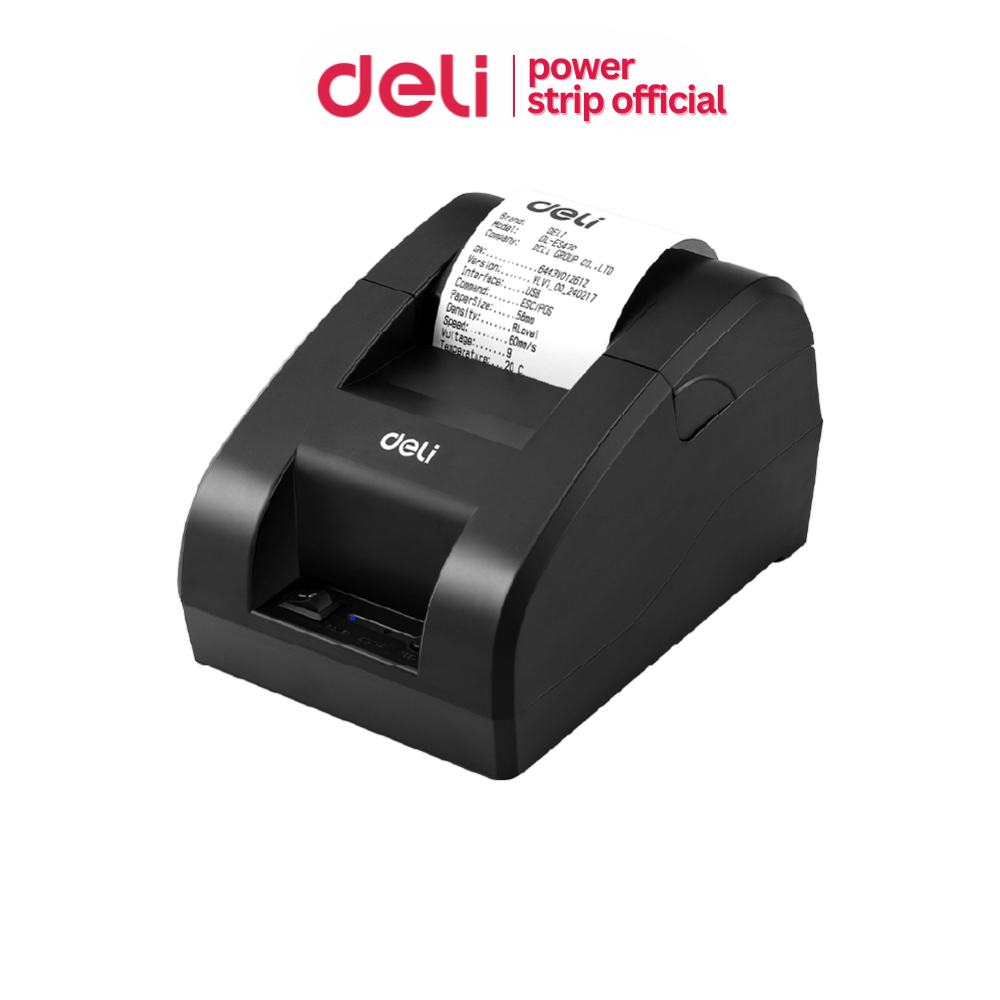 Deli เครื่องปริ้นใบเสร็จ เครื่องปริ้นเตอร์ เครื่องพิมพ์ใบเสร็จ รองรับ Windows 203dpi Receipt Printer