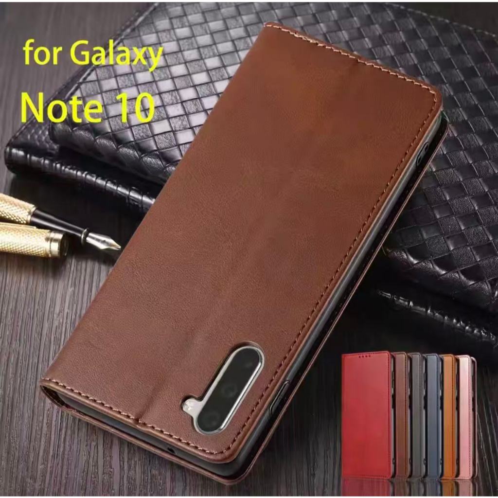 เคสฝาพับ กระเป๋าหนัง สำหรับ  Samsung Note10 Note10plus Note10lite กันกระแทก เปิดปิด ใส่บัตร ตั้งได้