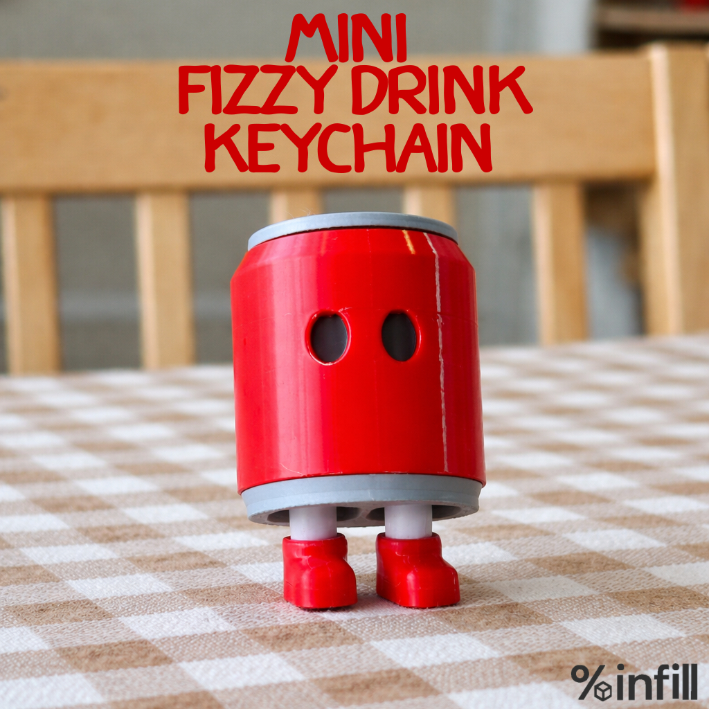 Cute Fizzy Drink Keychain Mini Zou3D พวงกุญแจน้ำอัดลม น่ารัก ของตกแต่งกระเป๋า ของสะสม Percent Infill