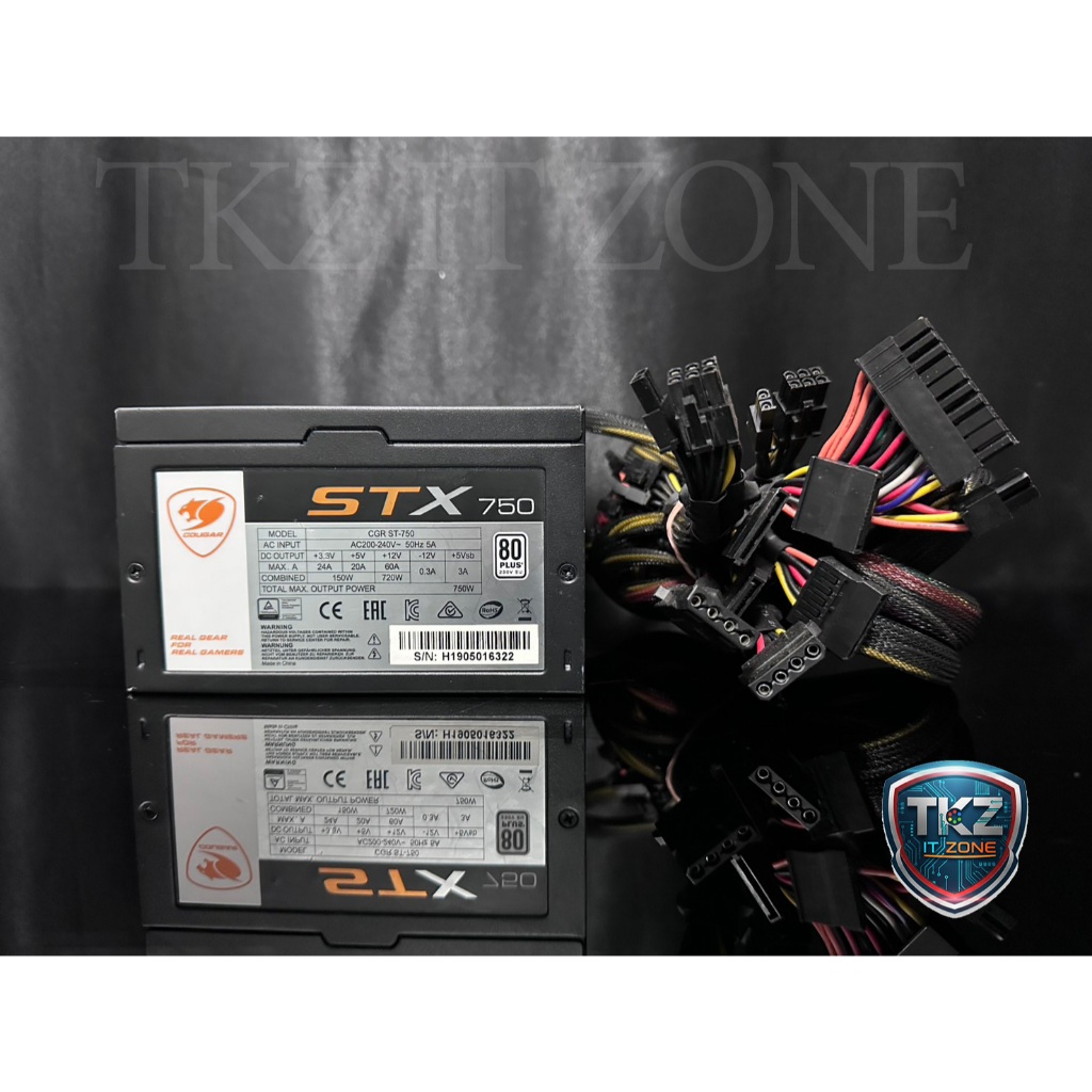 เพาเวอร์ซัพพลาย(power supply) Cougar STX 750  (750w 80+ white )