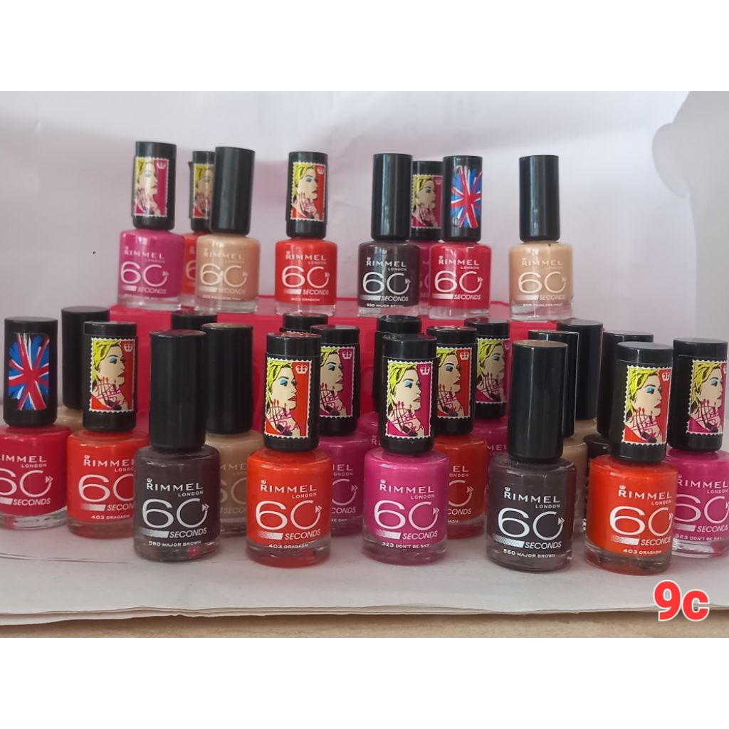 Bundle Lot × 27 Rimmel ( 60 seconds ) nail polish lacquer 8ml Bottles Original quality Brand