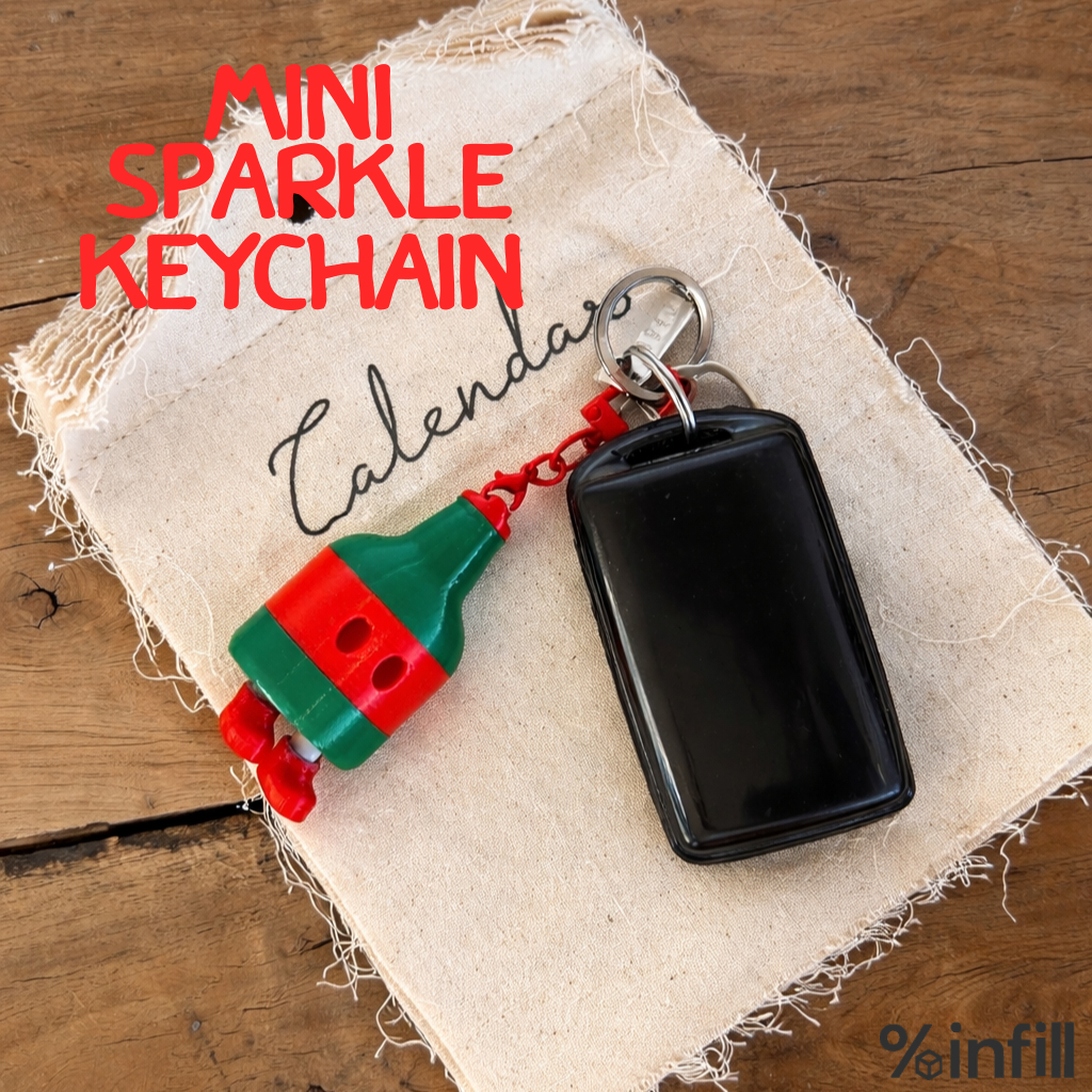 Cute Mini Sparkle Keychain Zou3D พวงกุญแจน่ารัก ของตกแต่งกระเป๋า ของสะสม Percent Infill