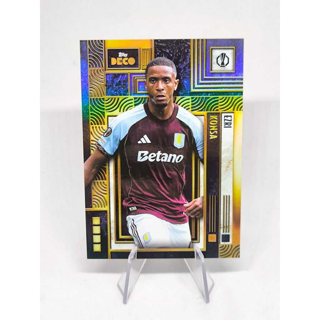 การ์ดฟุตบอล Topps Deco UEFA Club Competitions Konsa 44/99 Aston Villa F.C. 2025-26