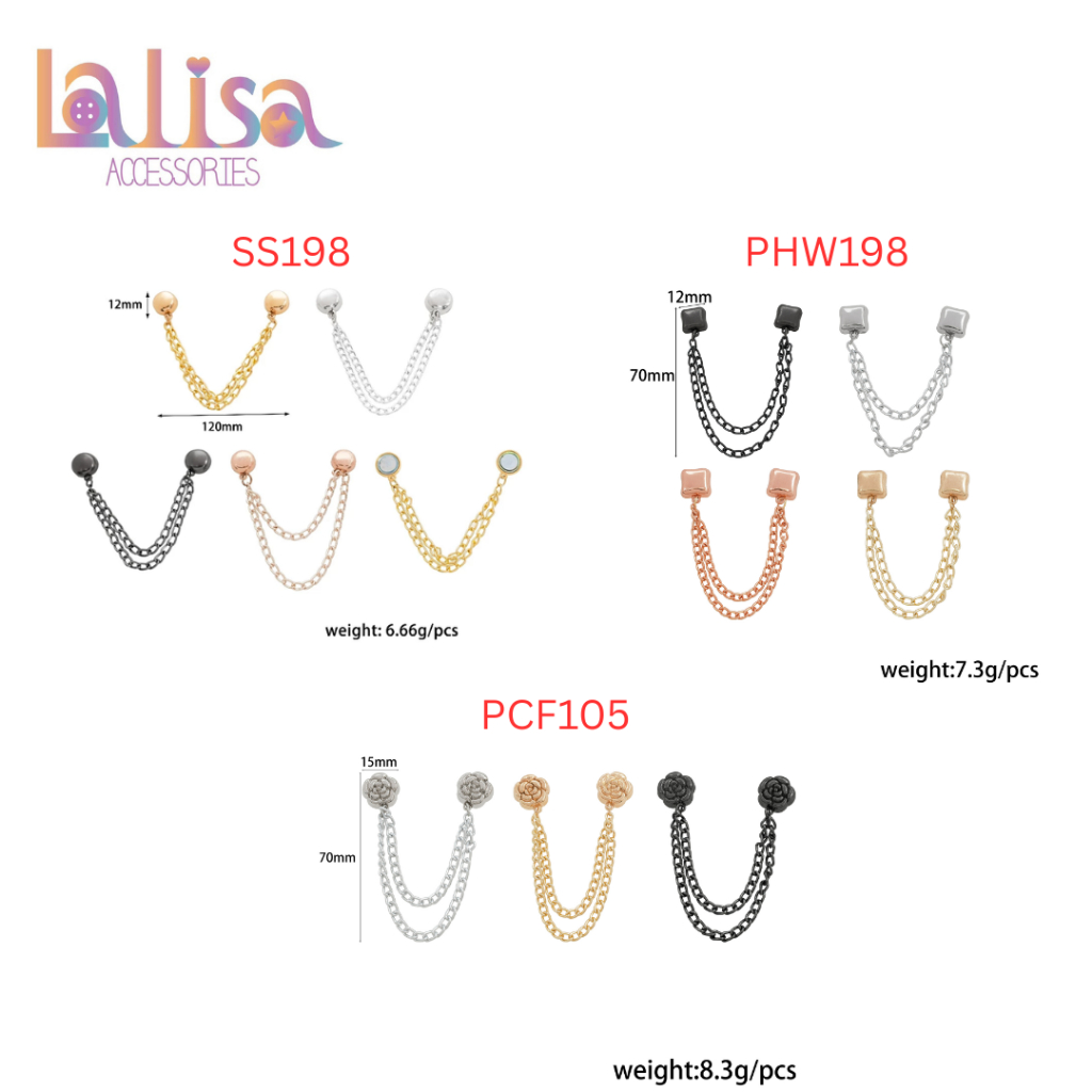 แม่เหล็กหนีบเสื้อผ้า สำหรับเสื้อผ้า ผ้าพันคอ ขากางเกง clothes buckle SS198 / PHW198/ PCF105