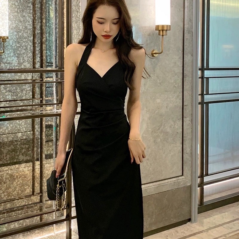 เดรสยาวสีขาว สายเดี่ยวรัดรูป ไปทะเลผู้หญิง เกาะอก คนอ้วน แขนกุด โชว์หลัง แฟชั่น ชุดออกงานเรียบหรู