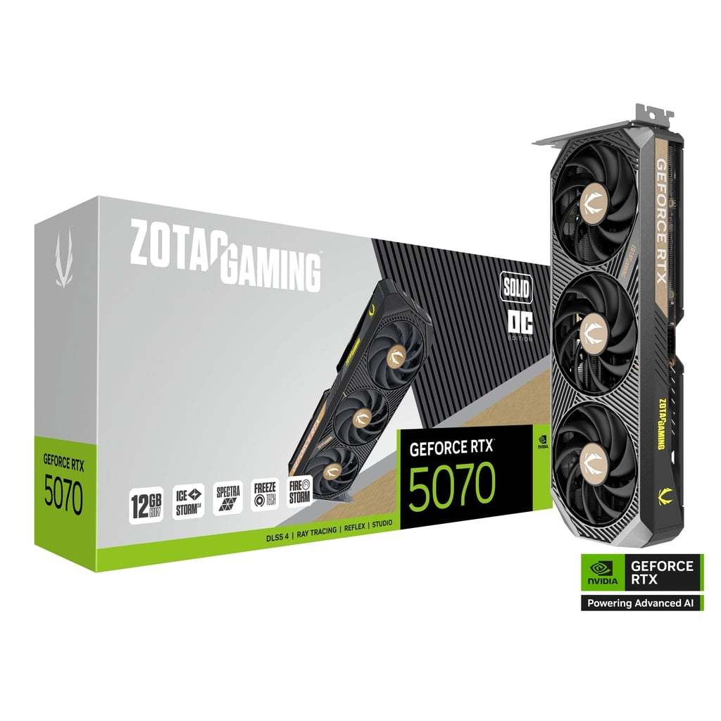 VGA (การ์ดแสดงผล) ZOTAC GAMING GeForce RTX 5070 SOLID OC