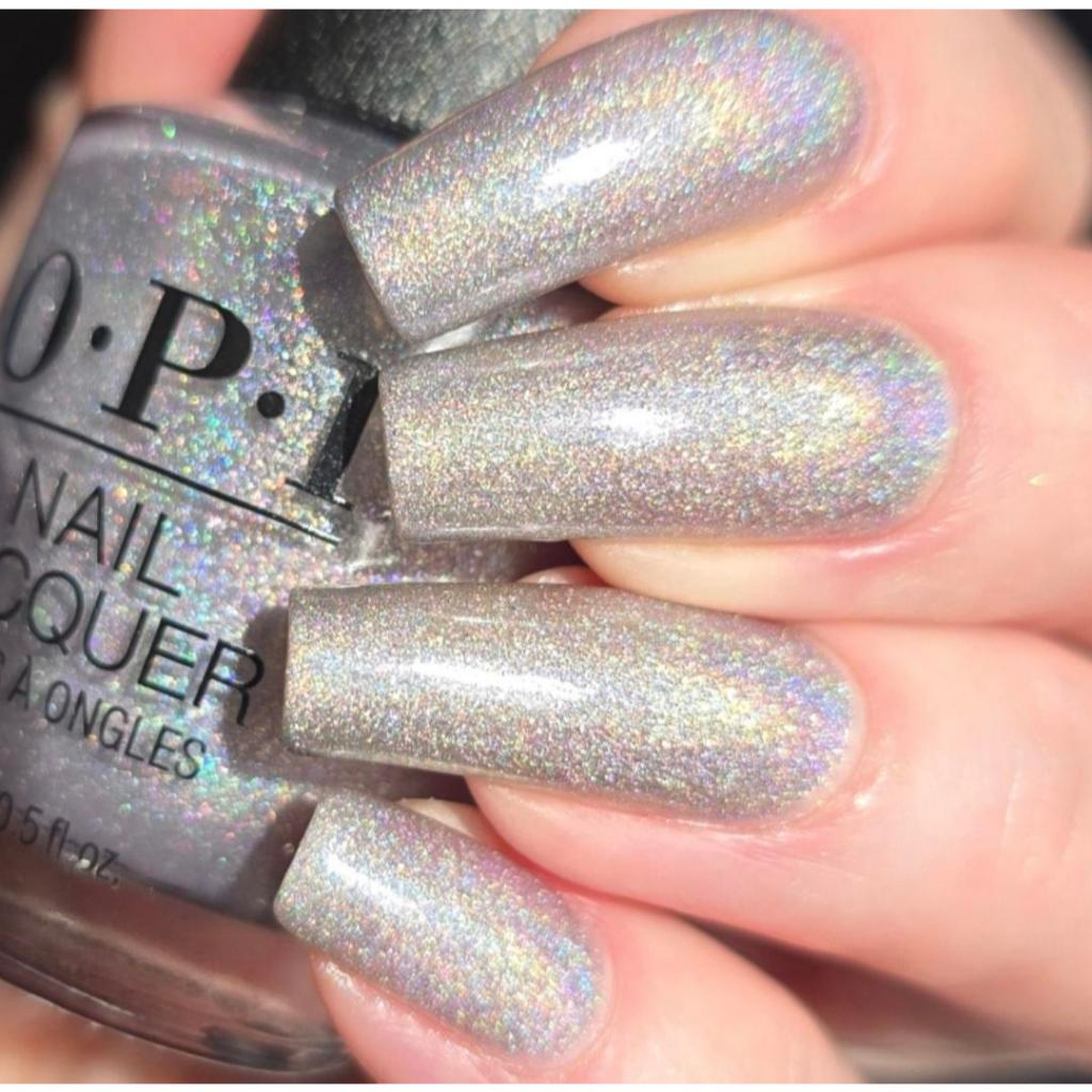 พร้อมส่ง OPI - Case of Glamnesia สีเทา กลิตเตอร์ โฮโลแกรม Silver Hologram วิ้งๆ ออกแดด แล้วสวยมากๆๆๆ แท้ 💯%