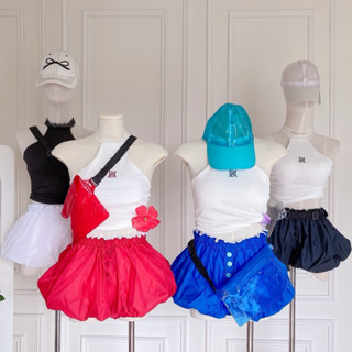 ชุดเซ็ต3ชิ้น #ชุดสงกรานต์ (สายเดี่ยว +กระเป๋า +กางเกงขาสั้นม…