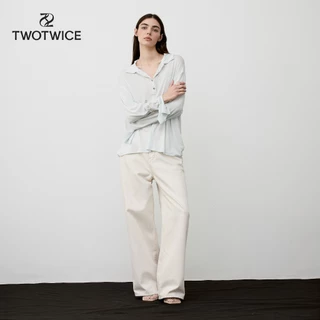(พร้อมส่ง) Twotwice- Moss Boyfriend Jeans - กางเกงยีนส์ทรงหลวม ช่วยพรางสะโพกและต้นขา ป้ายด้านหลังอะไหล่เงิน