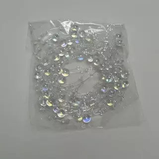 สายเบ็ดหลากสี ลูกปัดลมหายใจเด็ก สร้อยคอลูกปัด DIY ทำมือ เครื่องประดับศีรษะเจ้าสาว เครื่องประดับกำมะหยี่