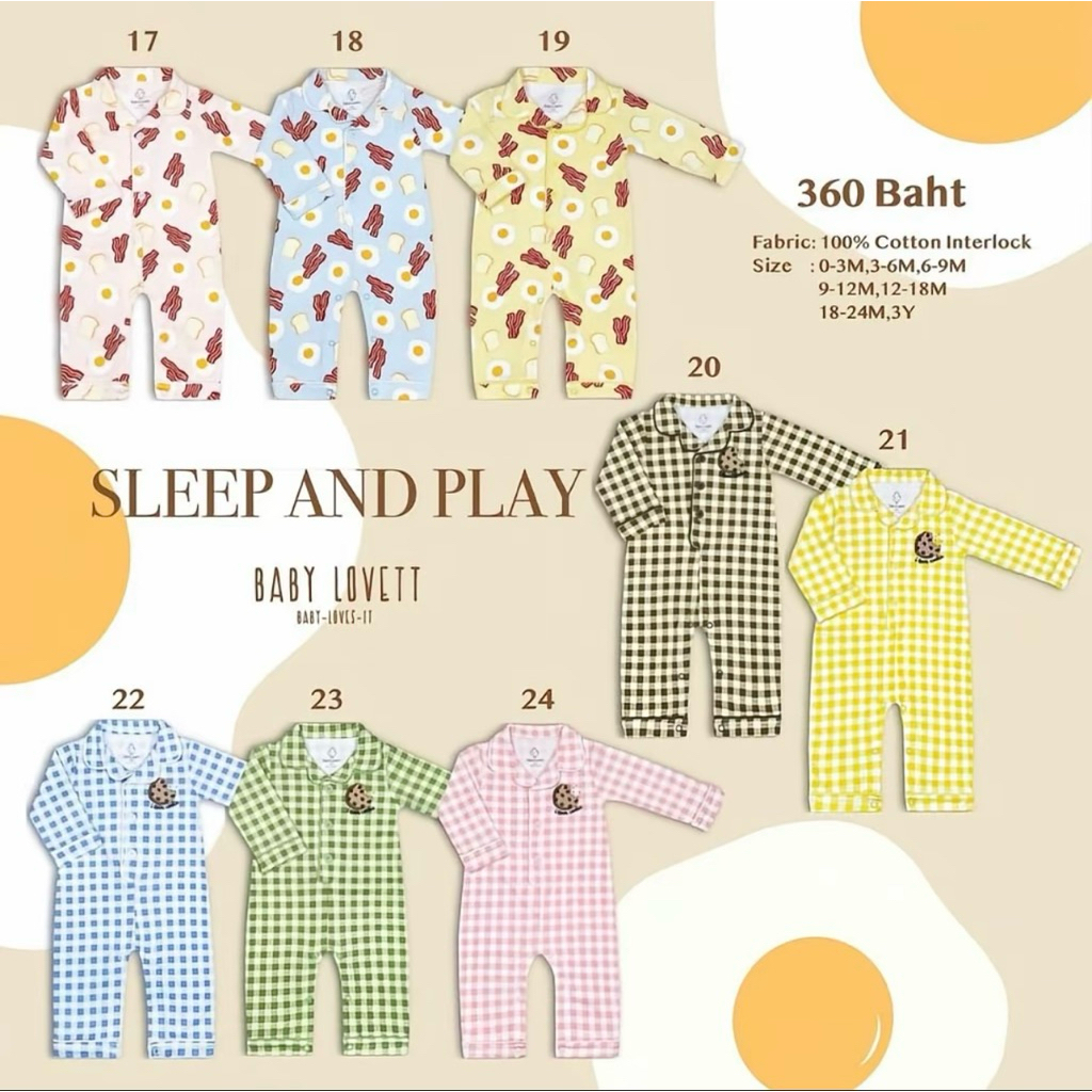 NEW เบอร์ 22 สีฟ้า 3Y Breakfast - Sleep and Play