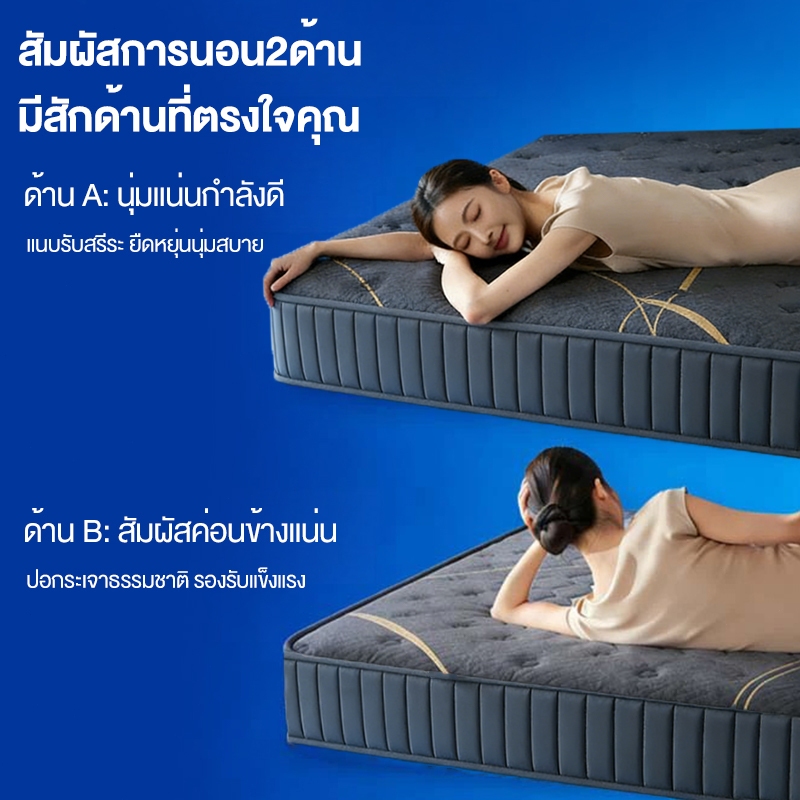 [รับประกัน10 ปี] LATA ที่นอนพ็อกเก็ตสปริง นุ่มเงียบ ระบายอากาศดี หนา 8 นิ้ว รุ่น Dream แถมหมอน