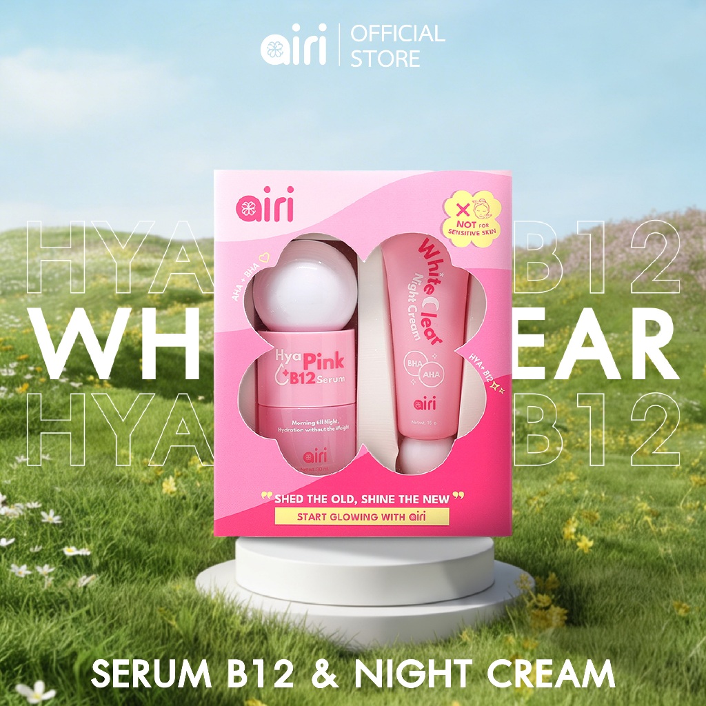 เซ็ทผลัดเซลล์ Hya Pink B12 Serum + White Clear Night Cream