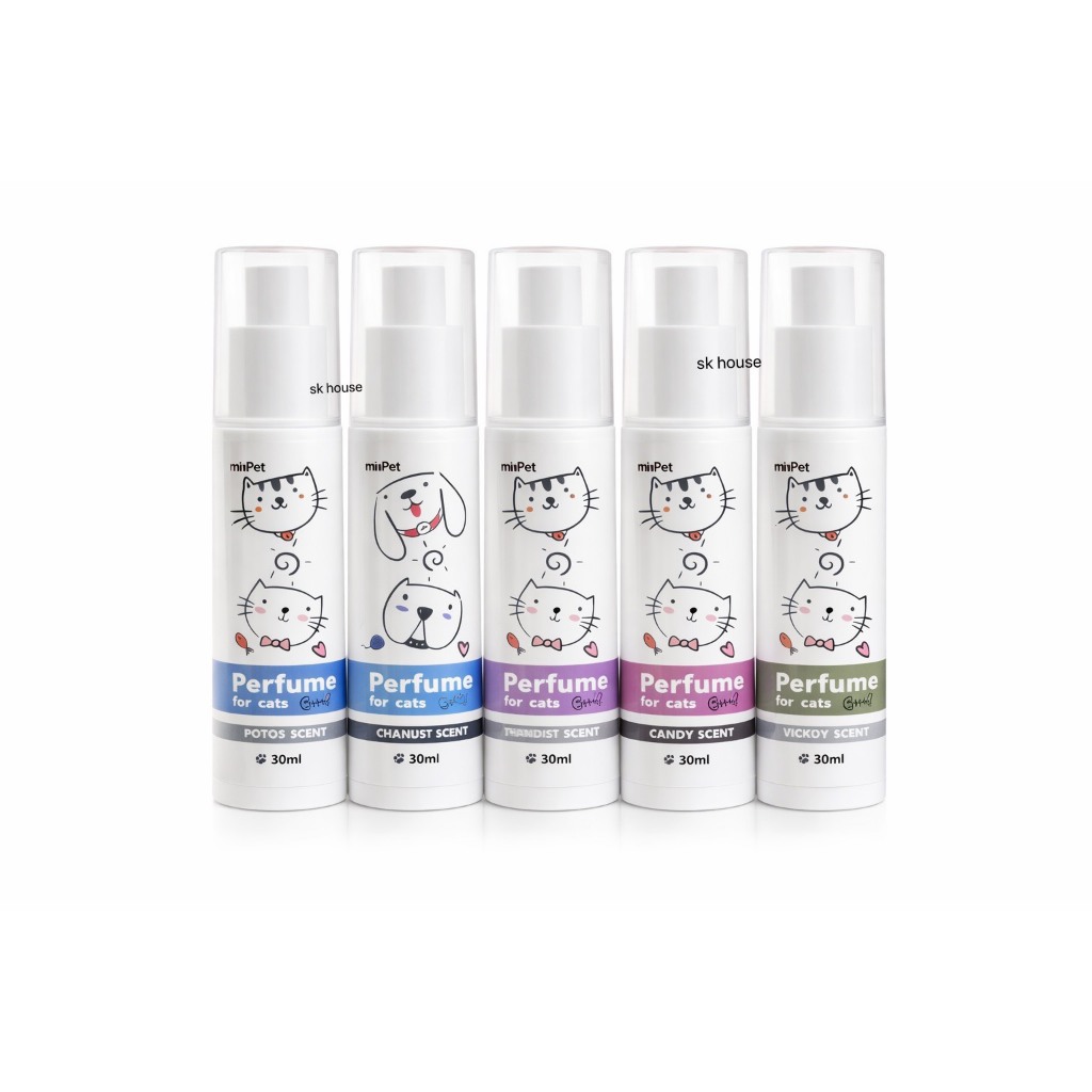 minipet น้ำหอมสำหรับสุนัขเเละเเมว ขนาด 30 มล. กลิ่นหอมชื่นใจมีหลายกลิ่น