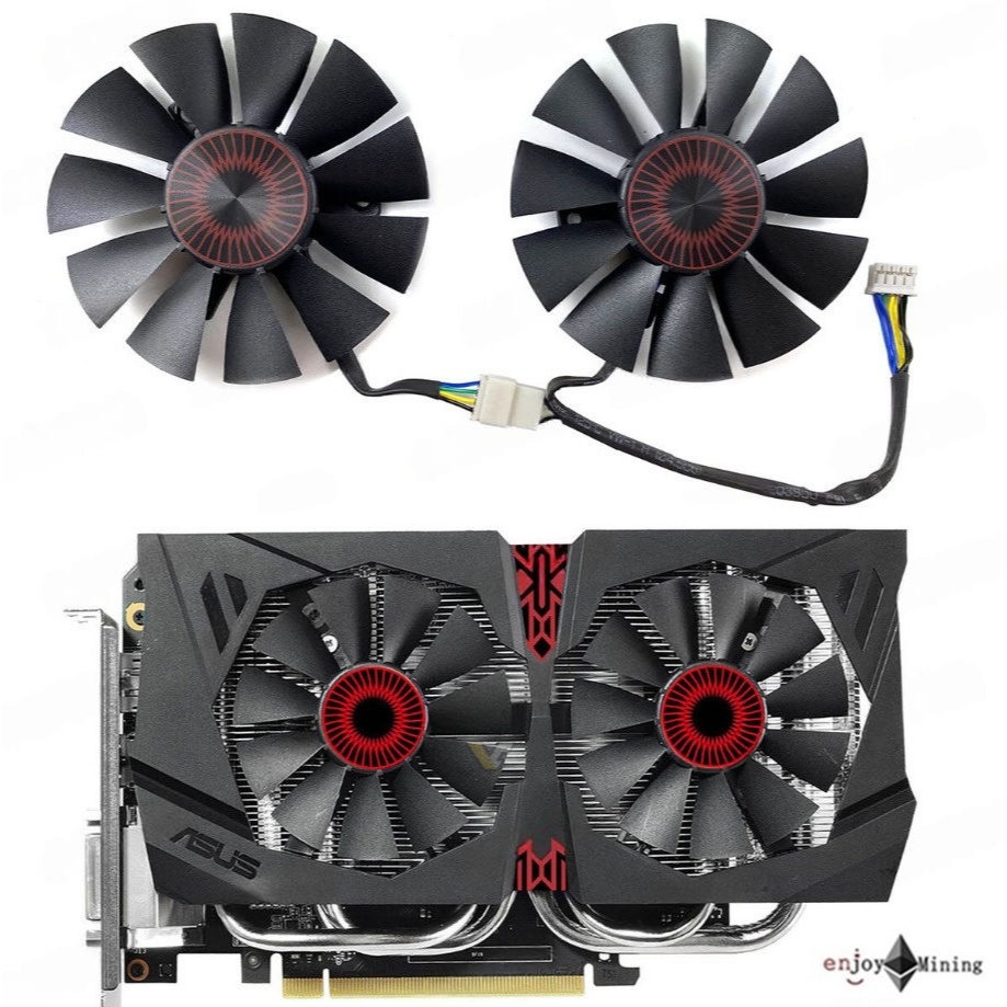 พัดลมการ์ดจอ ASUS GTX 950 960 R7 370 R9 370 GAMING graphics card fan