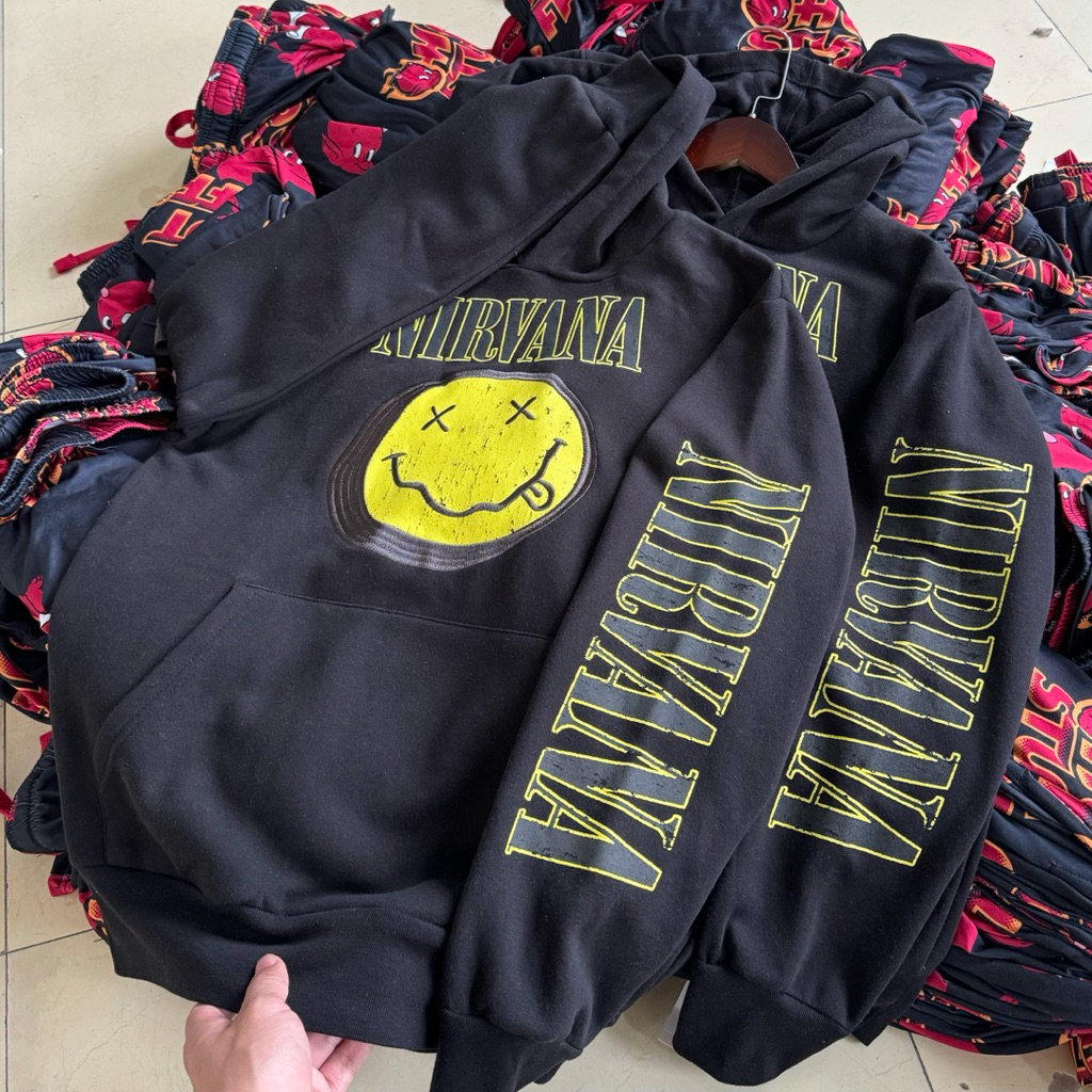Nirvana smile face hoodie  ▪️เสื้อฮู้ด Nirvana งาน official แท้ ✨✨  (TS803)