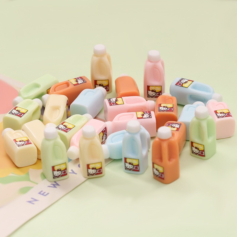 j814แกลลอนนมคิตตี้จิ๋วจำลองแพ็คละ 10 ชิ้น