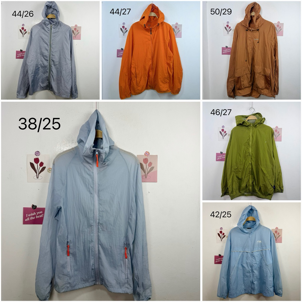 แจ็คเก็ตผ้าร่ม เสื้อกันแดดกันลม เสื้อผ้าร่ม ผ้าบาง โปร่ง พร้อมส่ง