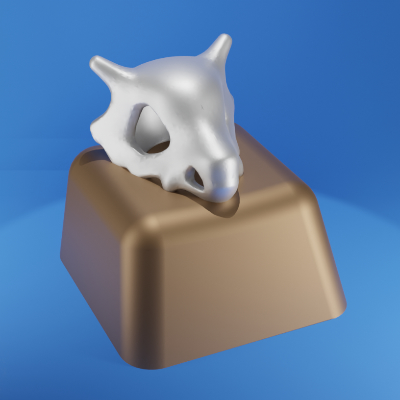 Cubone skull keycap mechanical keyboard
