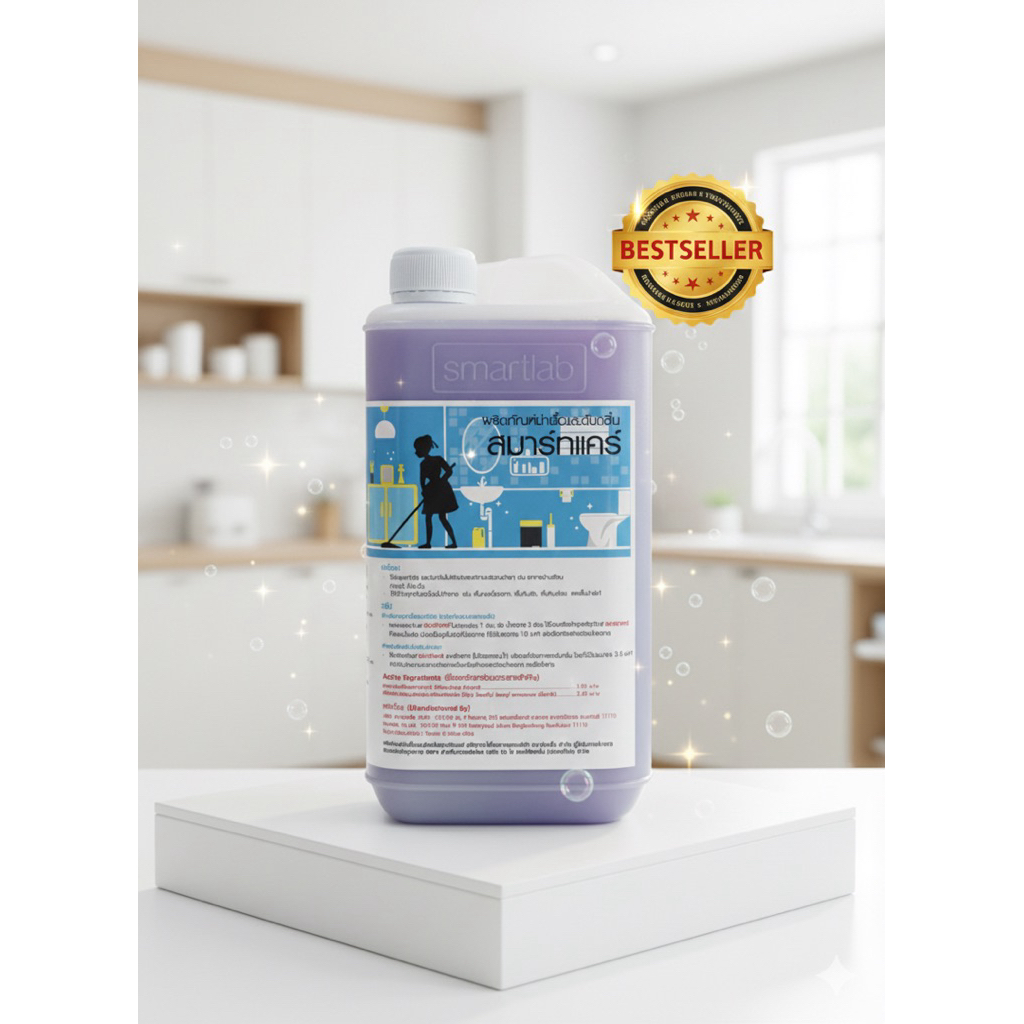 น้ำยาทำความสะอาด ดับกลิ่นและฆ่าเชื้อ สมาร์ทแคร์ กลิ่นลาเวนเดอร์ smartcare Disinfectant Cleaner -Lavender ขนาด 3.8 ลิตร
