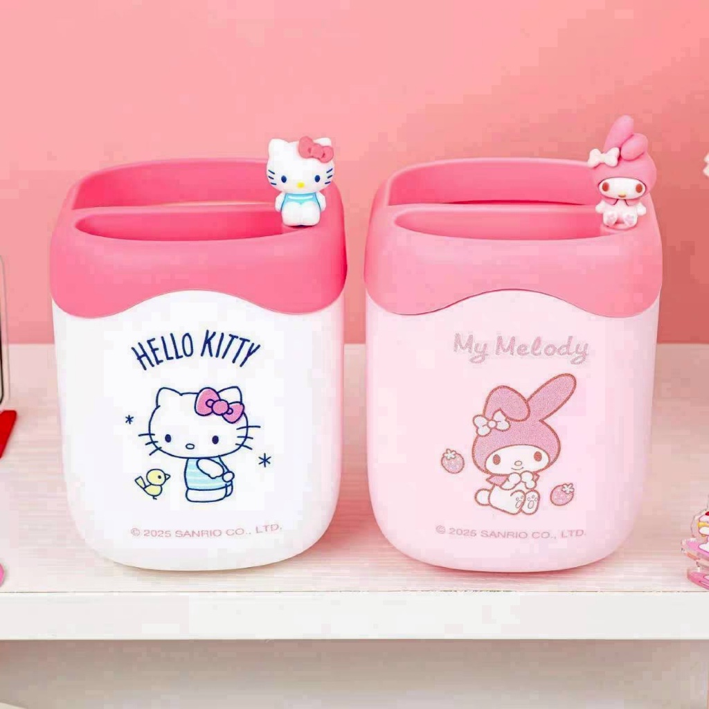 ที่ใส่ปากกา Hello Kitty & My Melody วัสดุพลาสติก PVC อย่างดี สินค้าลิขสิทธิ์แท้ มีป้ายโฮโลแกรม